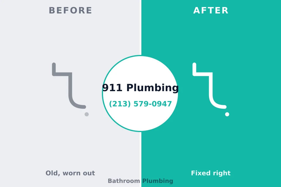 Before and after: plumbing repair Lake Lakengren, OH